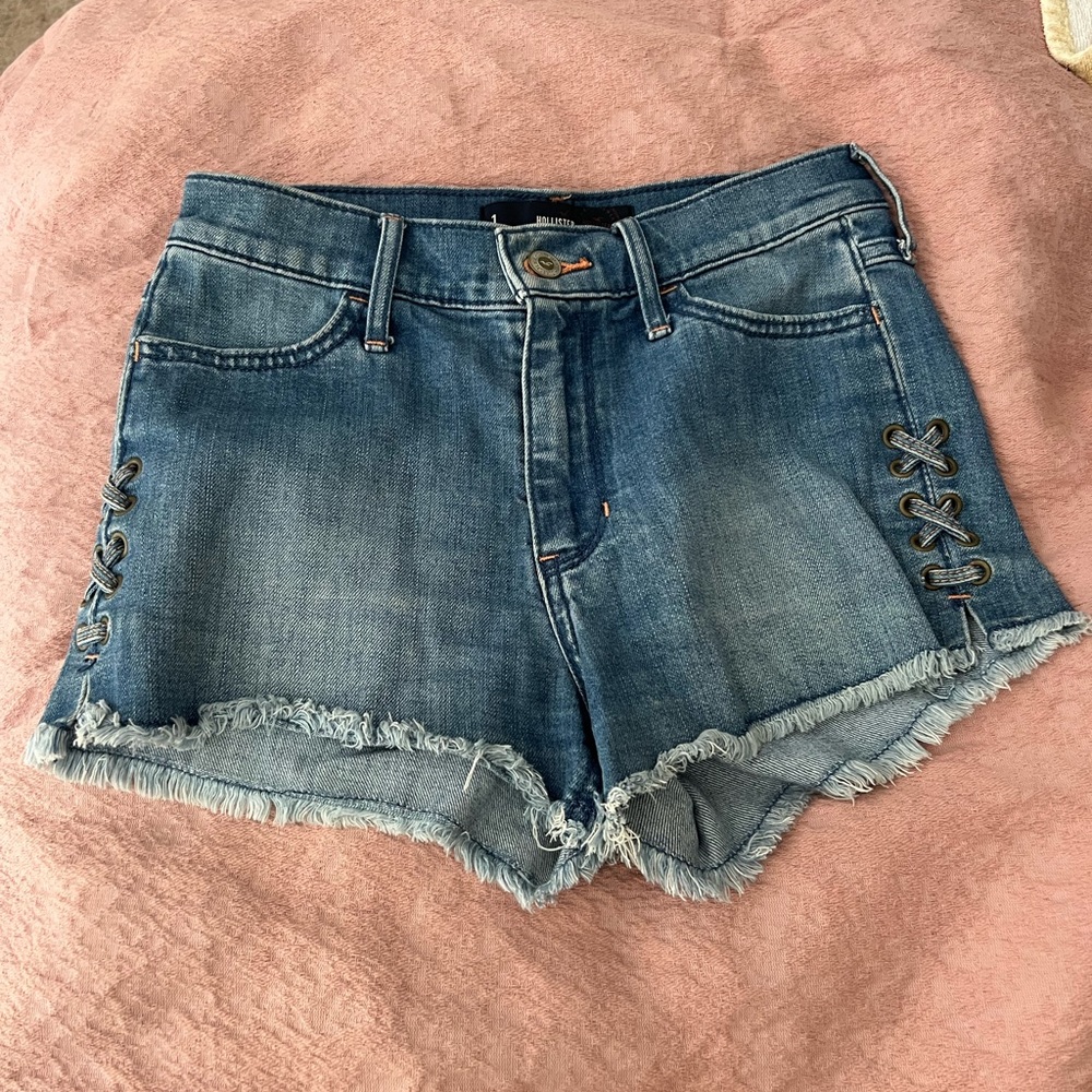 Hollister short-short high rise jean shorts